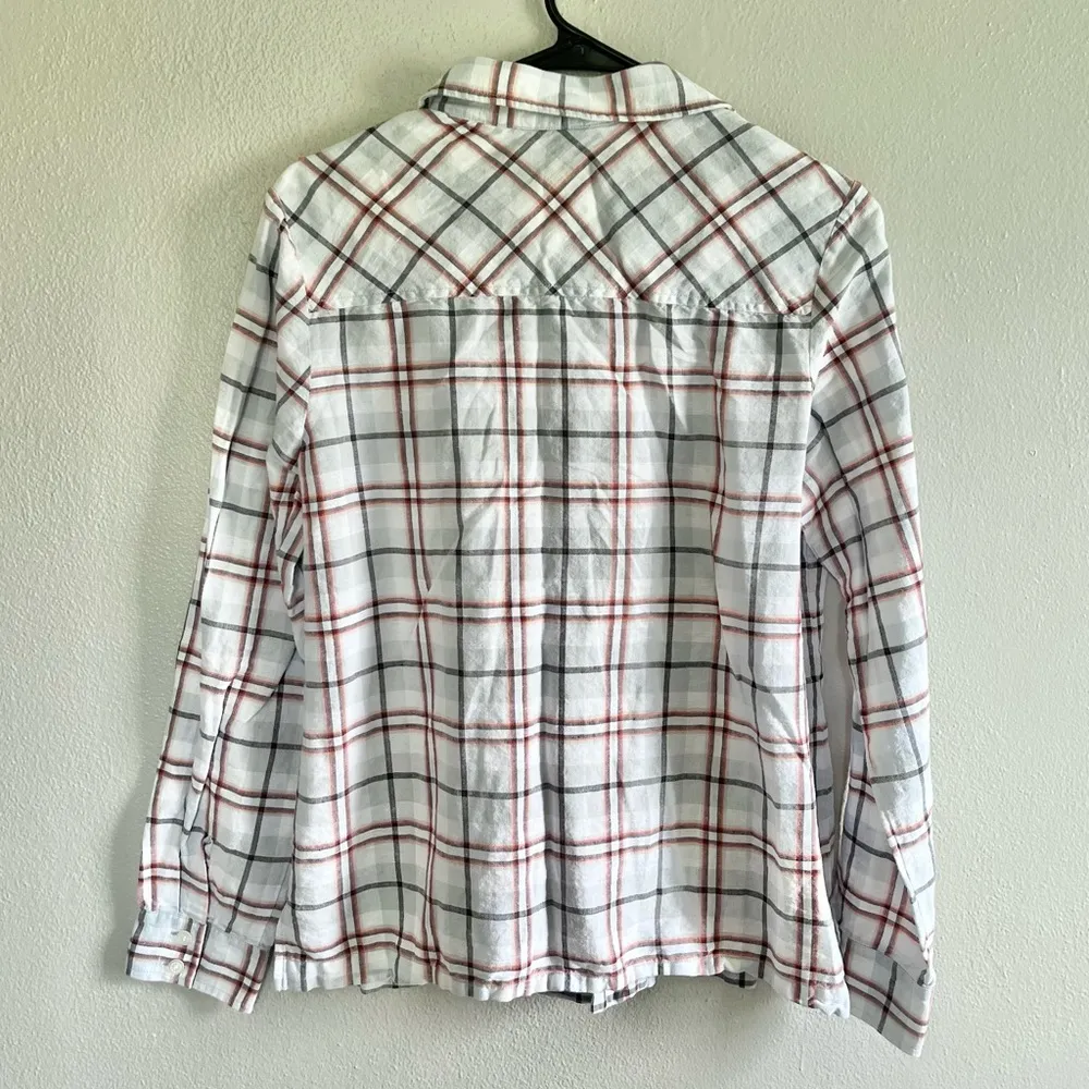 Pendleton [] Plaid Linen Blend Button Down Collared Shirt-Medium - Image 4