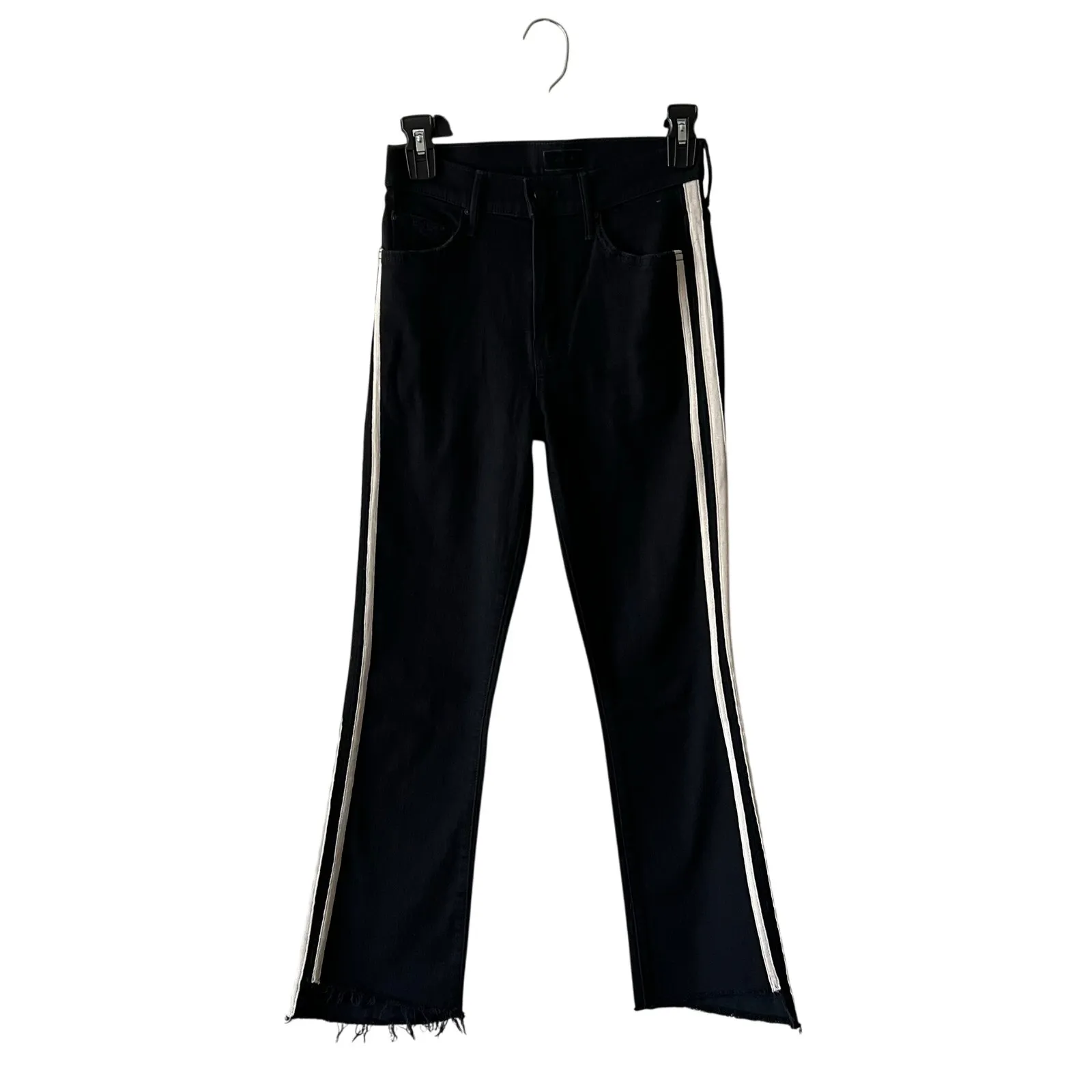 Mother Insider Crop Step Fray jeans in Guilty Racer black size 25 DR - Image 7