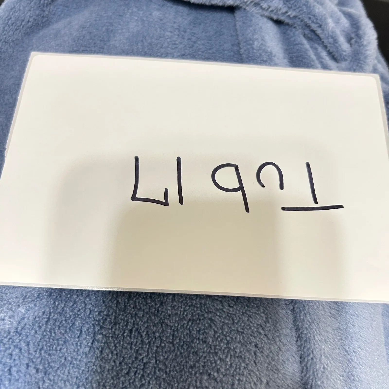 Calvin Klein Women Robe ML Blue Plush Fleece Shawl Collar Tie Waist Loungewear - Image 8