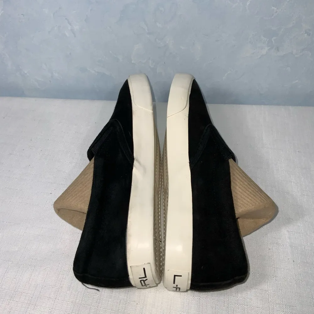 Lauren Ralph Lauren Black Suede Slip On Loafer Casual Everyday Shoes Size 6.5 - Image 6