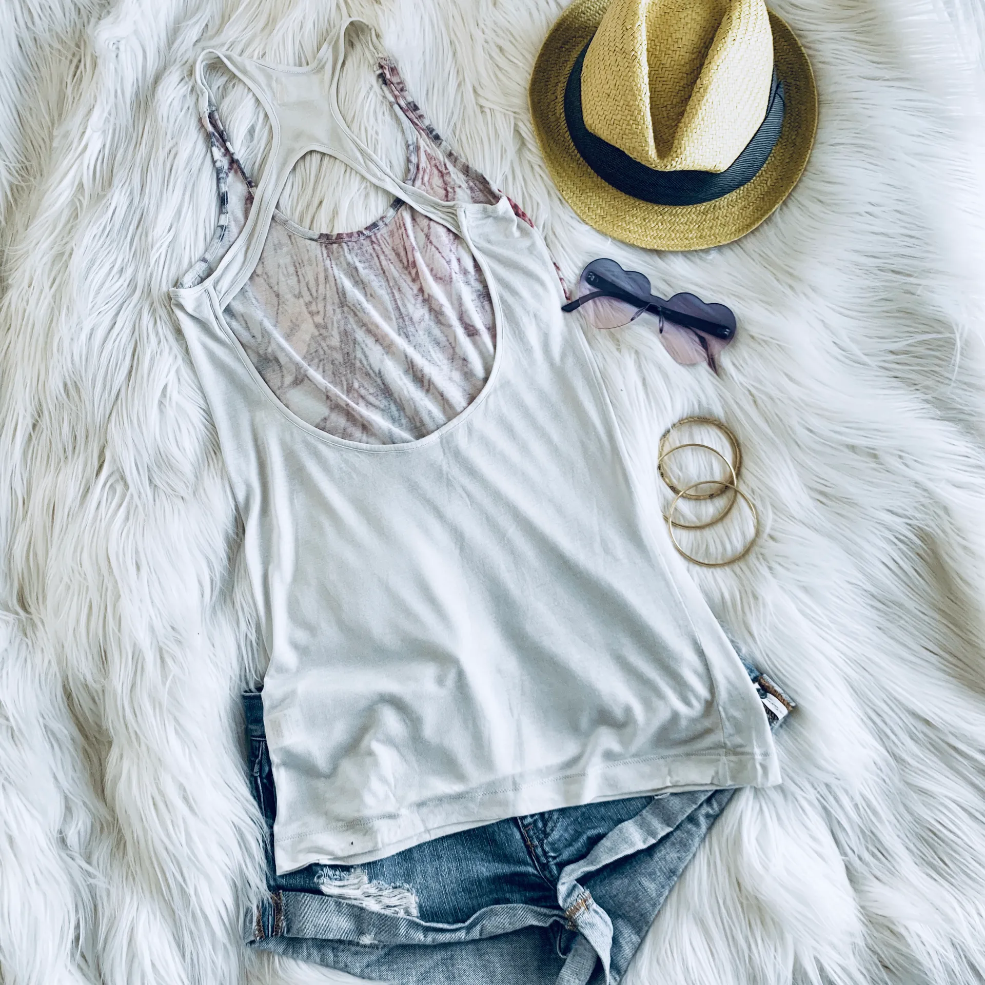 Torn by Ronny Kobo Feather Tank - Image 3