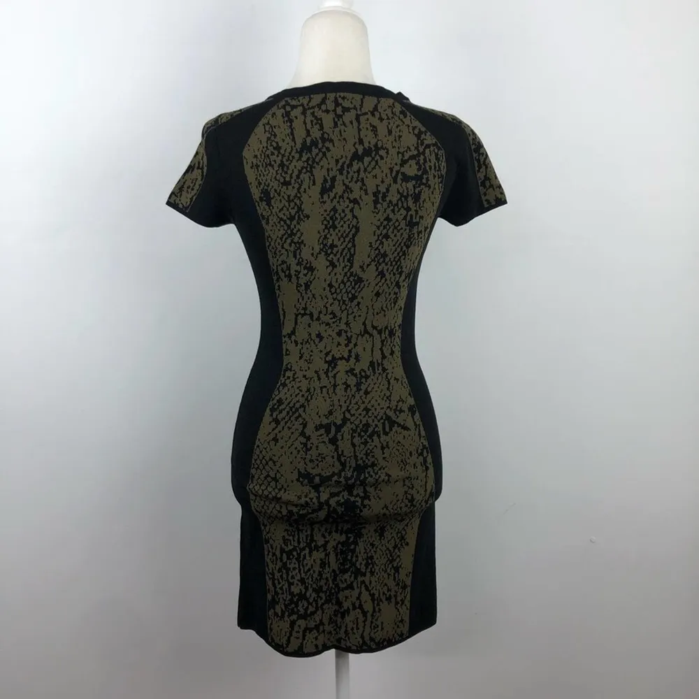 Walter Baker Collette Bodycon Snake-Print Dress XS - Image 11