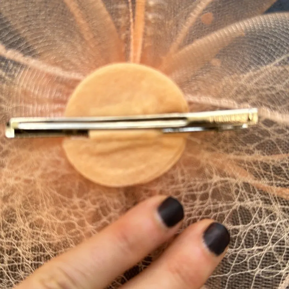 Vintage hat pink / peach color clip on - Image 7