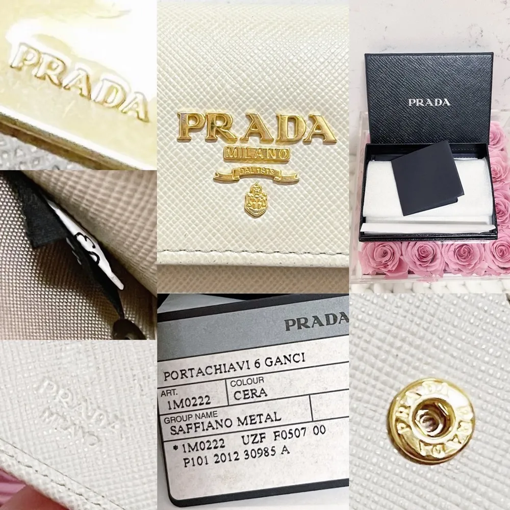 Authentic Prada Cera Portachiavi 6 Key Saffiano Leather Holder / Wallet - Image 14