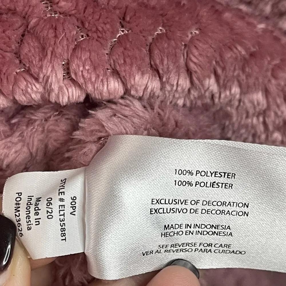 Eddie Bauer Long Sleeve Quarter Button Up Sweatshirt Pullover Pink Fleece| XL - Image 6