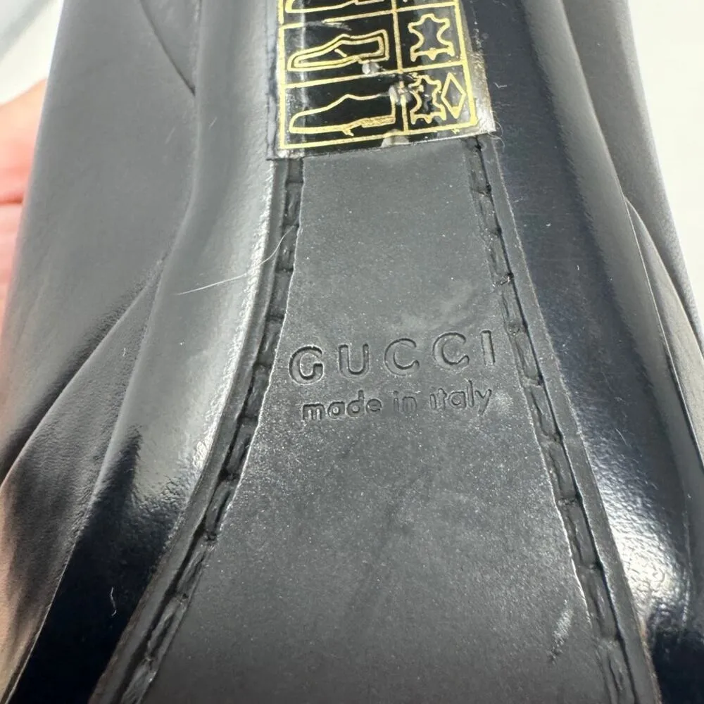 Gucci Josephine Black Horsehead Horsebit Knee High Tall Platform Boots size 38.5 - Image 13