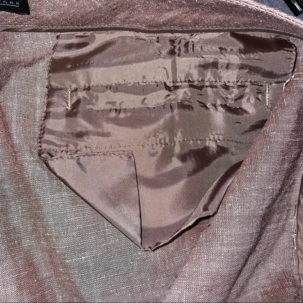 Lafayette 148 Wide Leg Linen Blend Crop Pants Size 4 Petite - Image 6