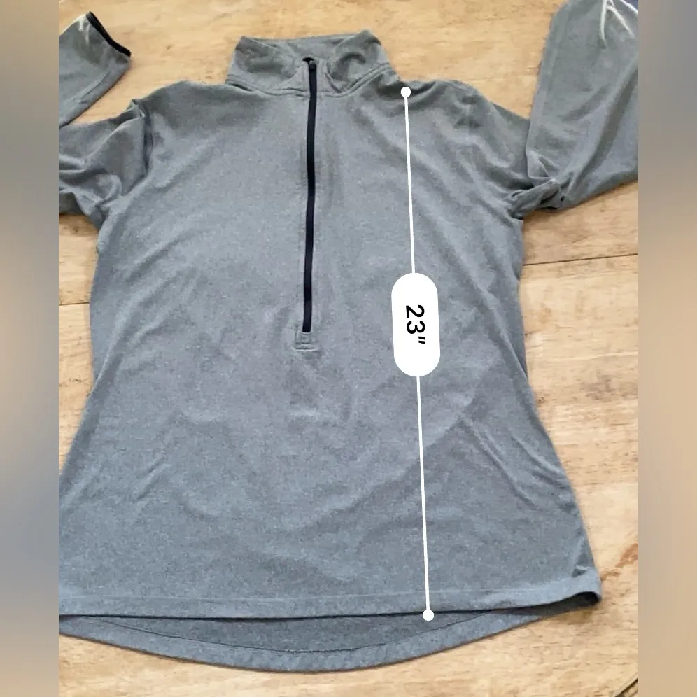 Nike Pro Dri Fit Hyperwarm Women’s Sz XL‎ Gray Fitted Half Zip 3.0 Pullover - Image 10