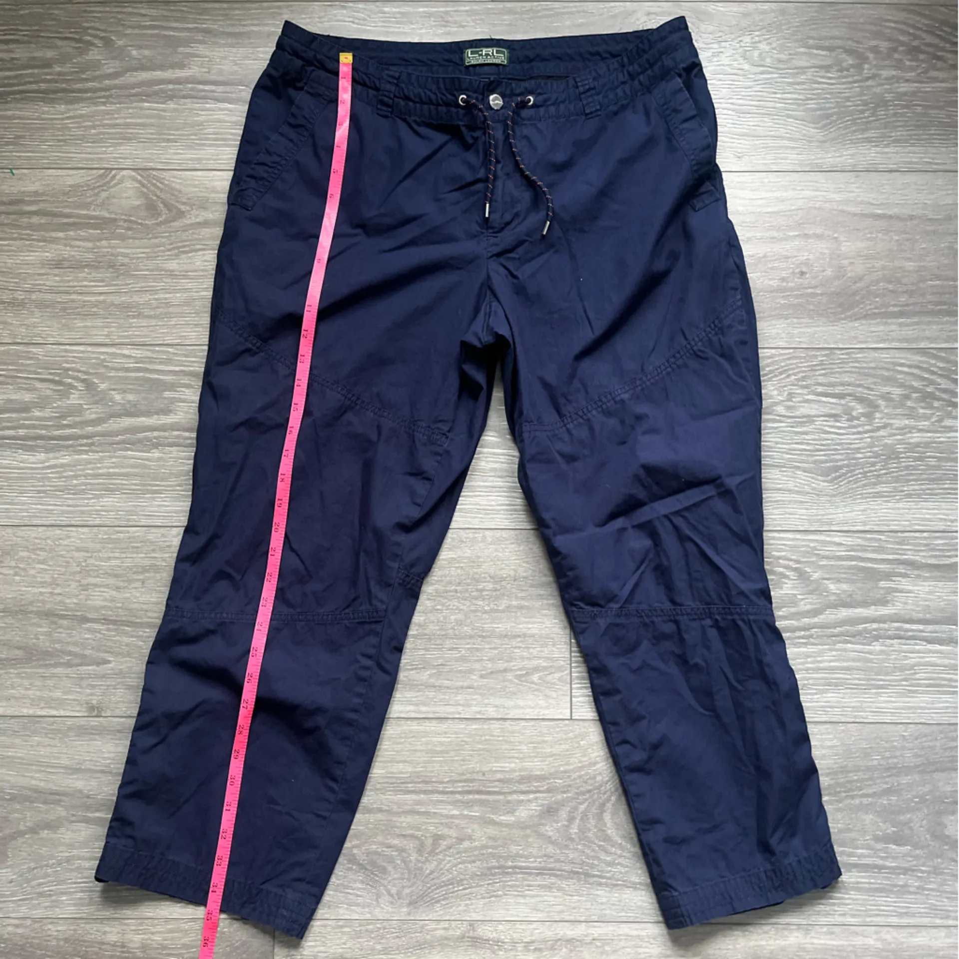 Lauren Ralph Lauren Active 100% Cotton Navy Lightweight Ankle Pants Size 14 - Image 7