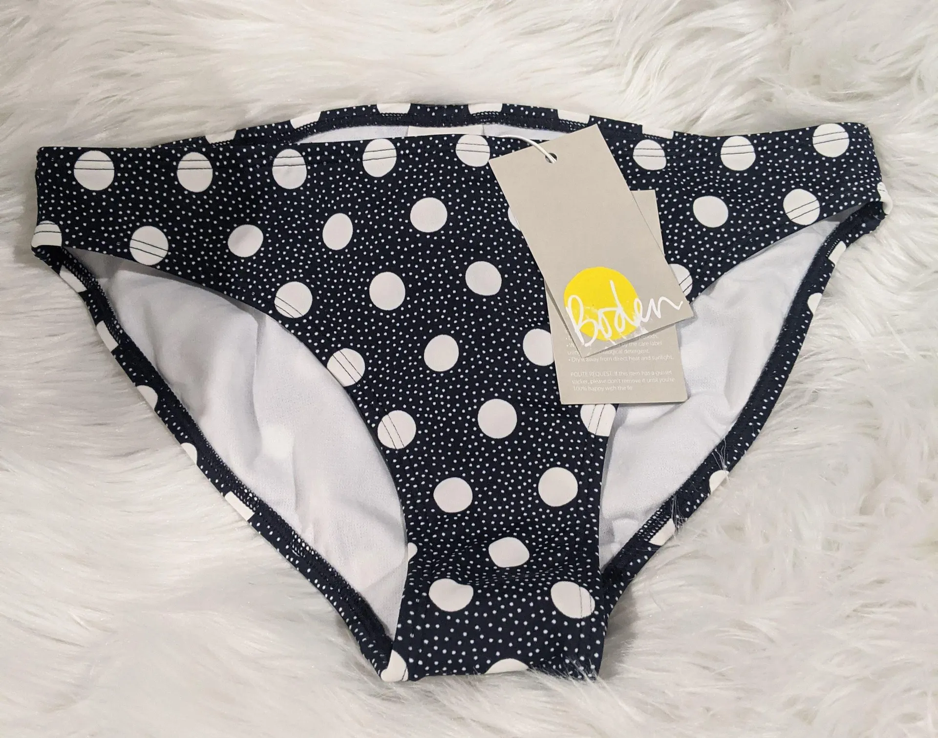 Boden | Bikini bottom | Navy/Ivory Spot | US4 Blue Size 4 - Image 2