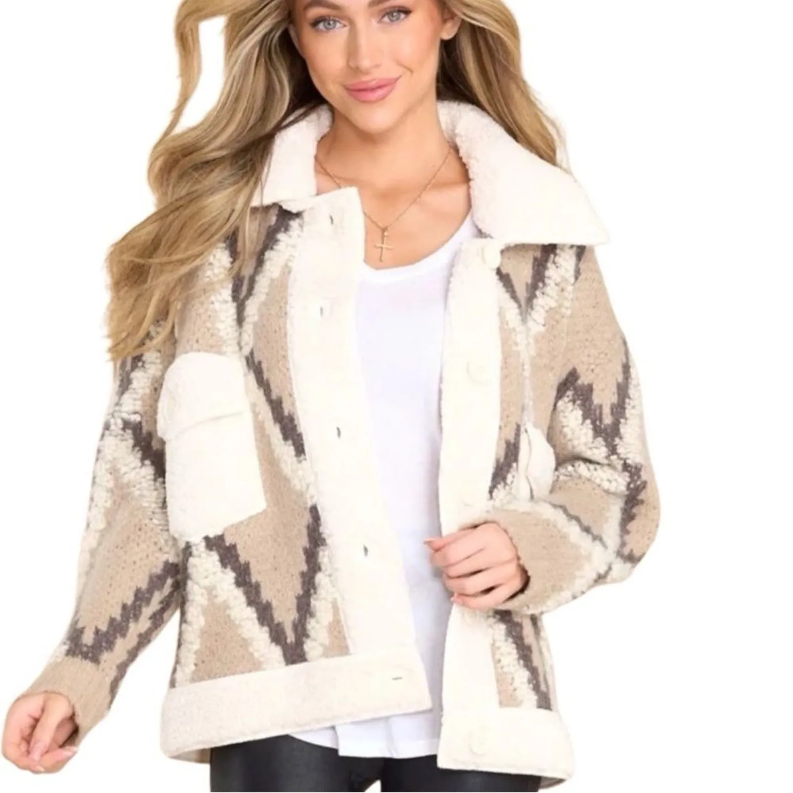 BLANK NYC In the Cards Taupe Jacket, Size Large New with Tag Sold Out Online - Image 8