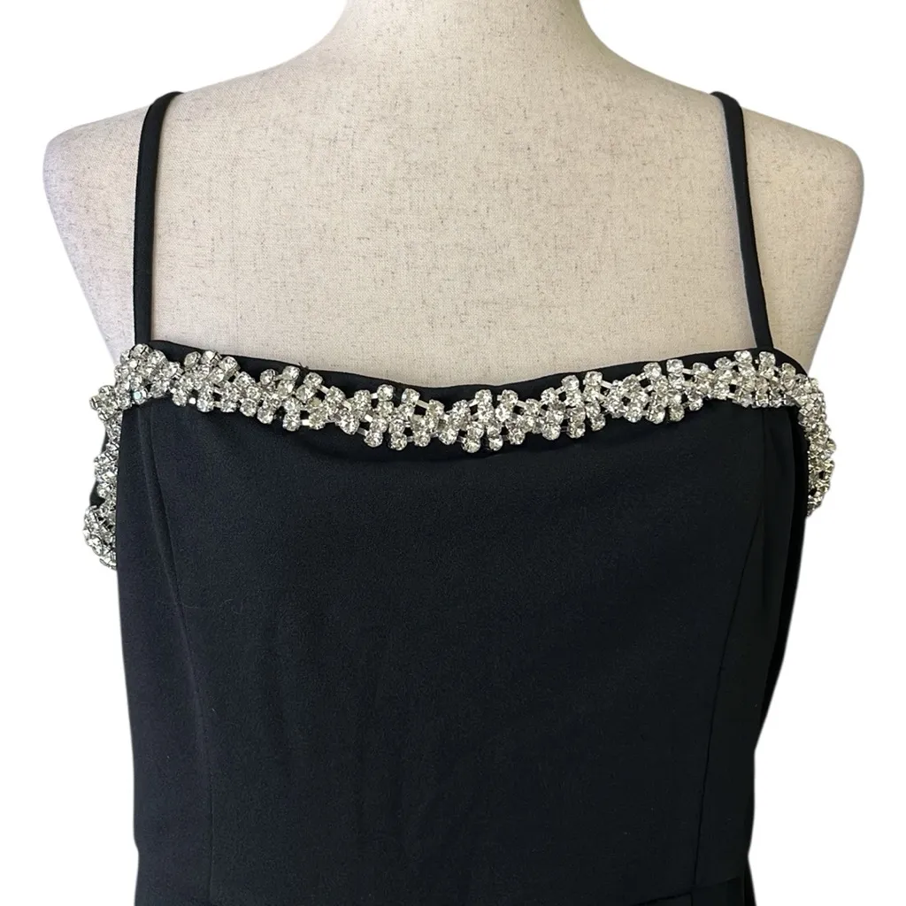 Francesca’s Connie Rhinestone Embellished Mini Dress Black Size XL - Image 5
