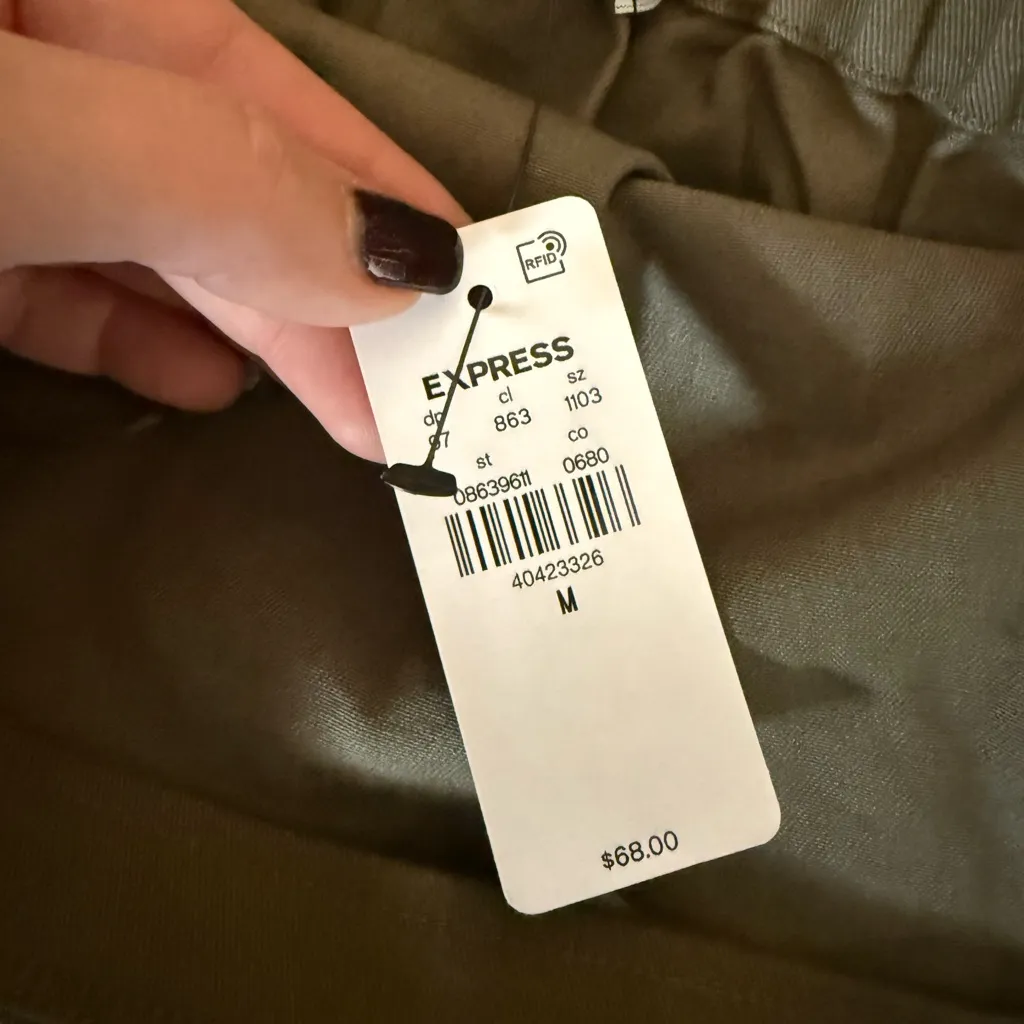 Express Strapless Pleated Buckle Top - Image 4