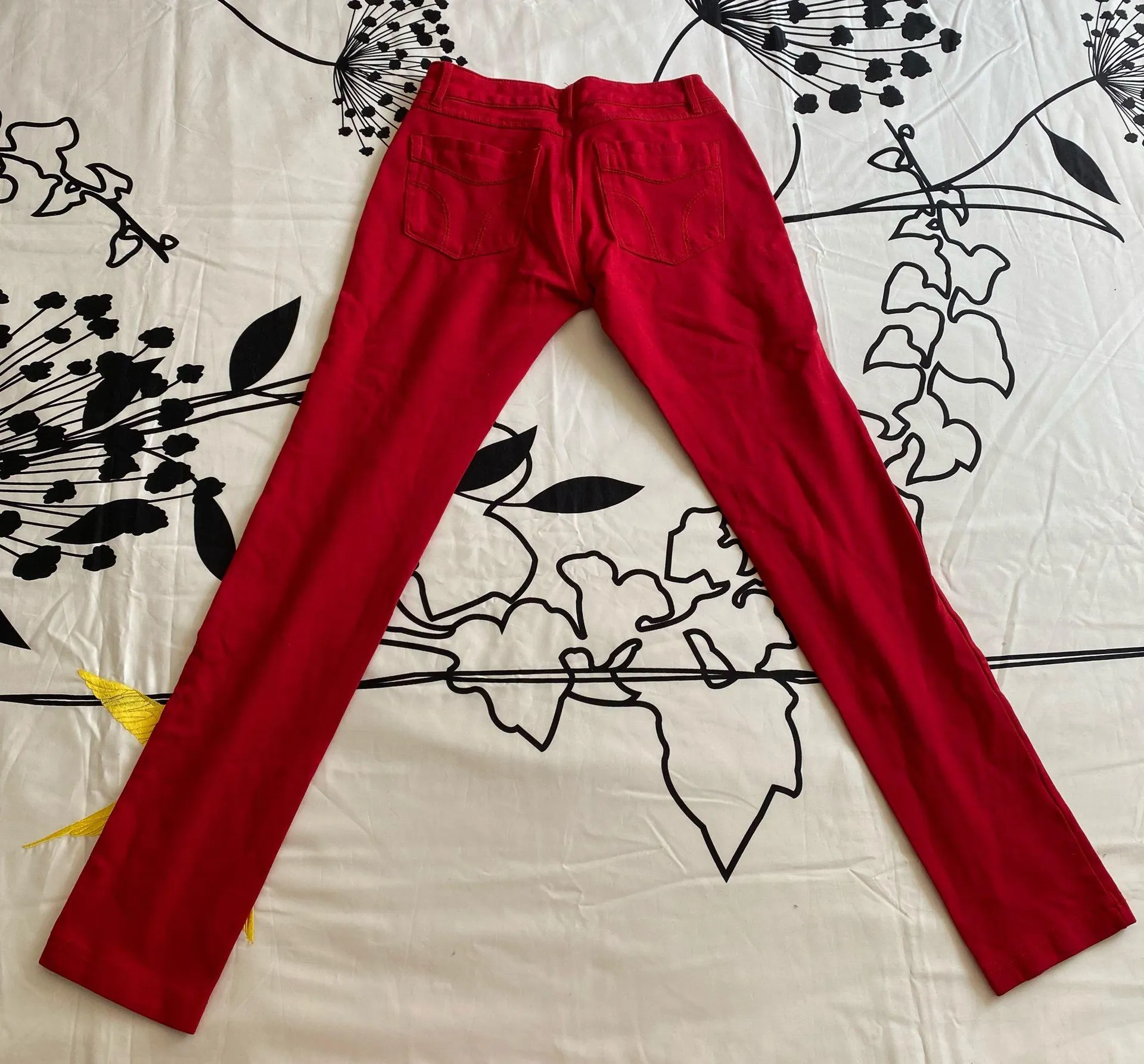Bright Red Skinny Jeans - Image 3