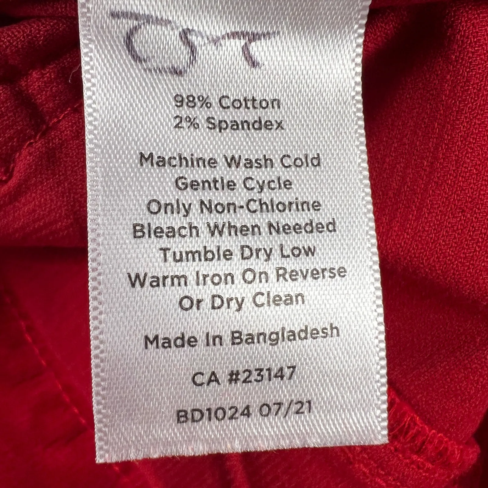 Talbots Corduroy Straight Leg Pant Jeans Cherry Red Mid Rise Size 4 - Image 10