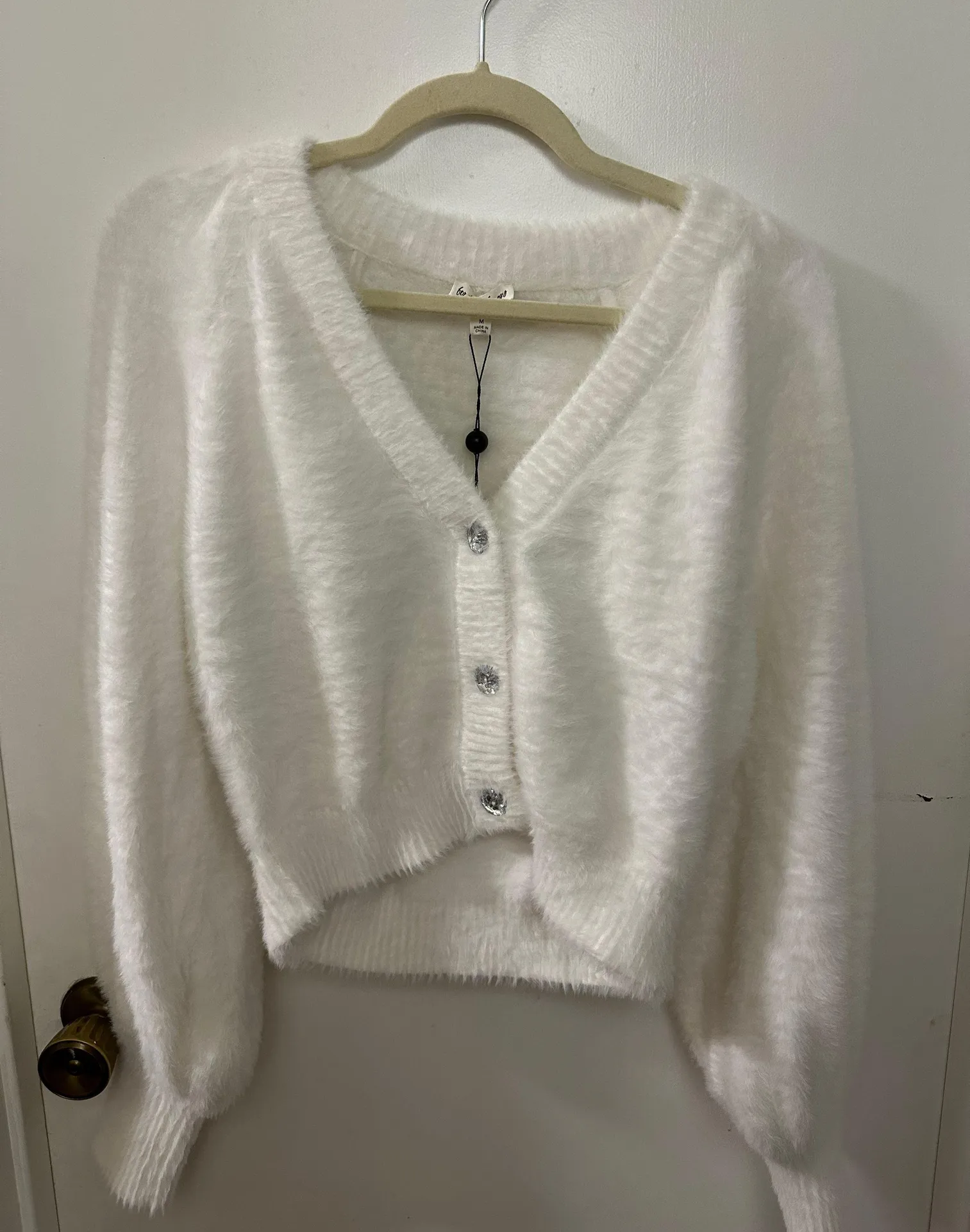 Fiona Cardigan in White - Image 3