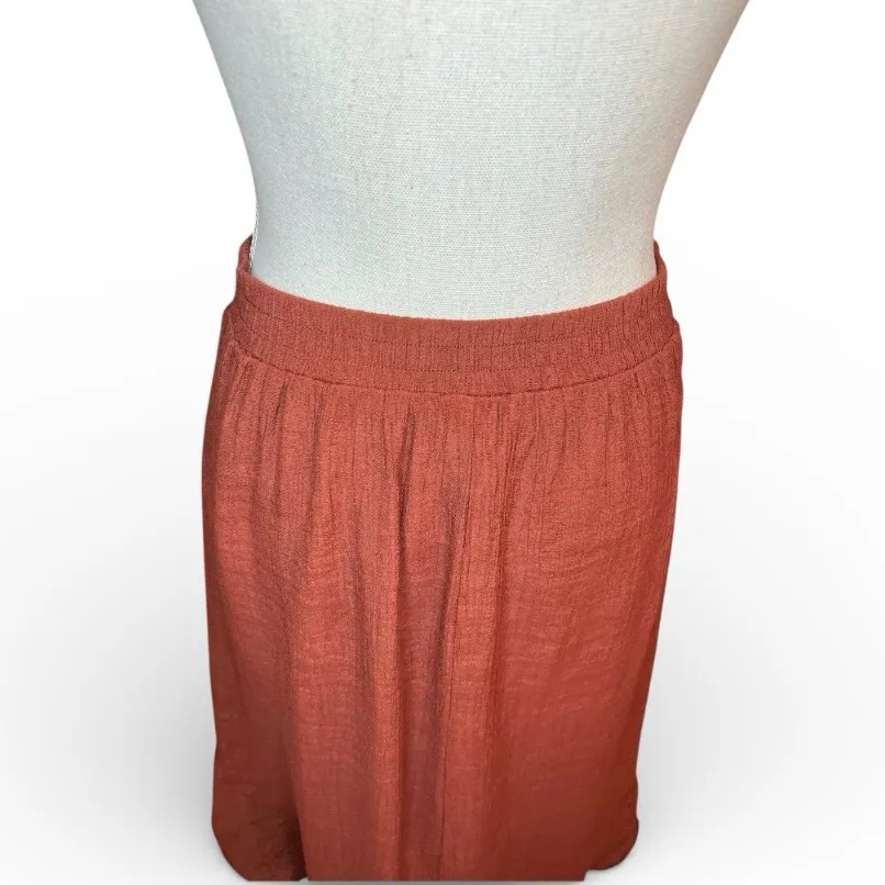 BCX Asymmetrical Skirt in Warm Rust boho chic scarf skirt Fairycore - Image 8