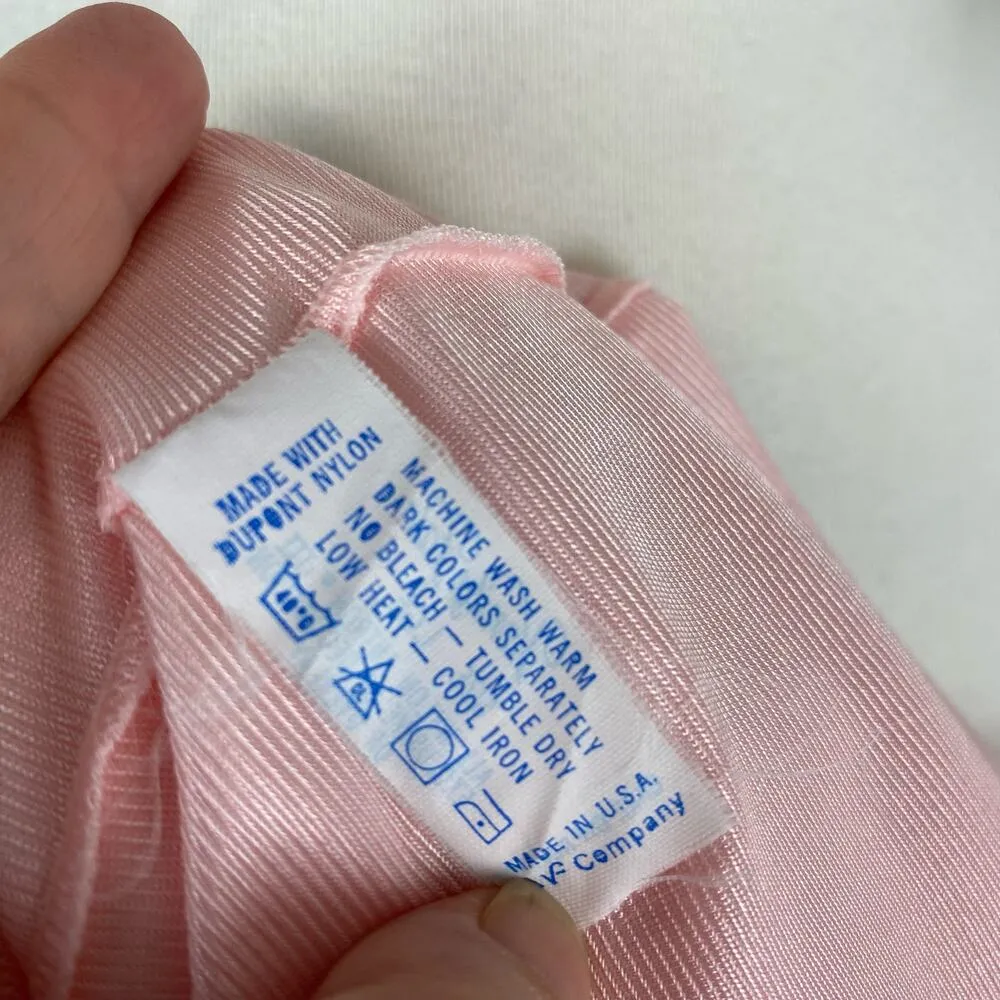 Vanity Fair Vintage Soft Pink Long Sleeve Sleep Shirt/Robe Large - Image 8