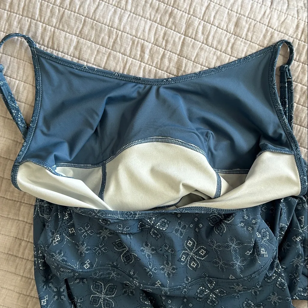 JoyLab Target Athletic Blue boho western Bandana Print romper mini skort S - Image 9