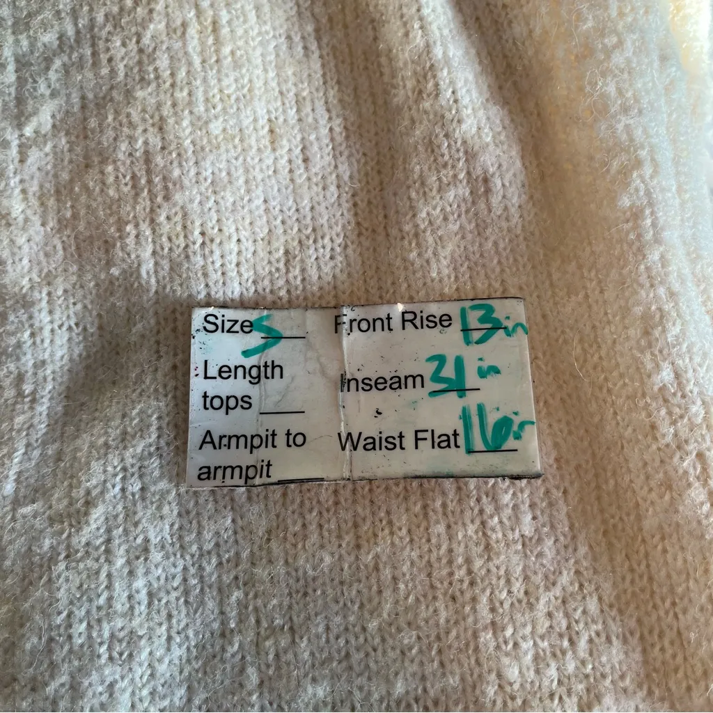 Anthropologie Current Air casual knit oatmeal lounge wide leg pants size small - Image 12