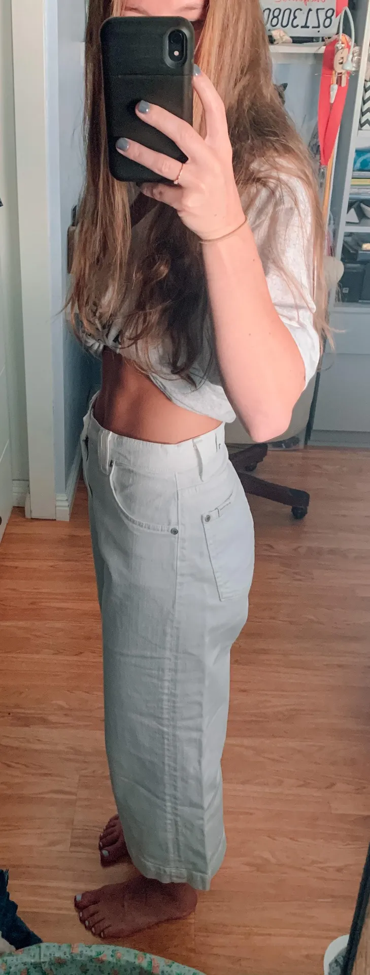 7 For All Mankind White Straight Leg Jeans - Image 2