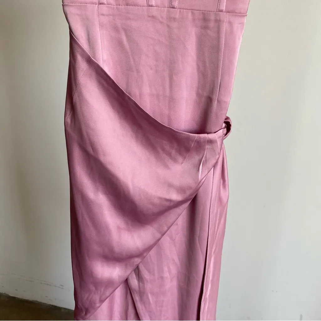 $415 NWT V. Chapman “June” Strapless Wrap Gown in Mauve Mist Sz 4 Pink - Image 5