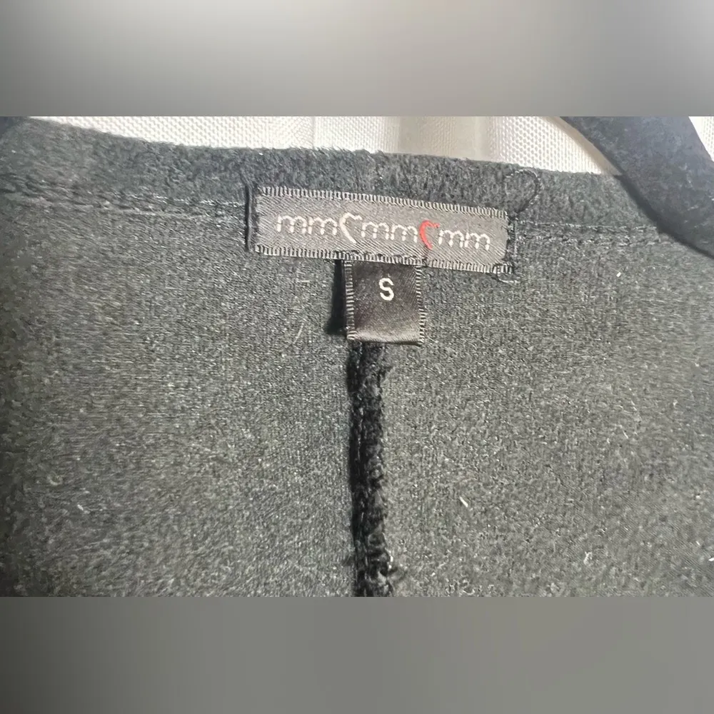 MHeartM Vintage Fringe Open Cardigan Black Size Small Western - Image 3