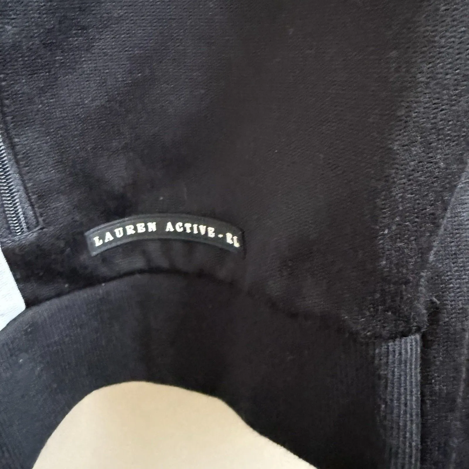 Lauren Ralph Lauren Active RL Black and White Zip UP Activewear Jacket Size XL - Image 5