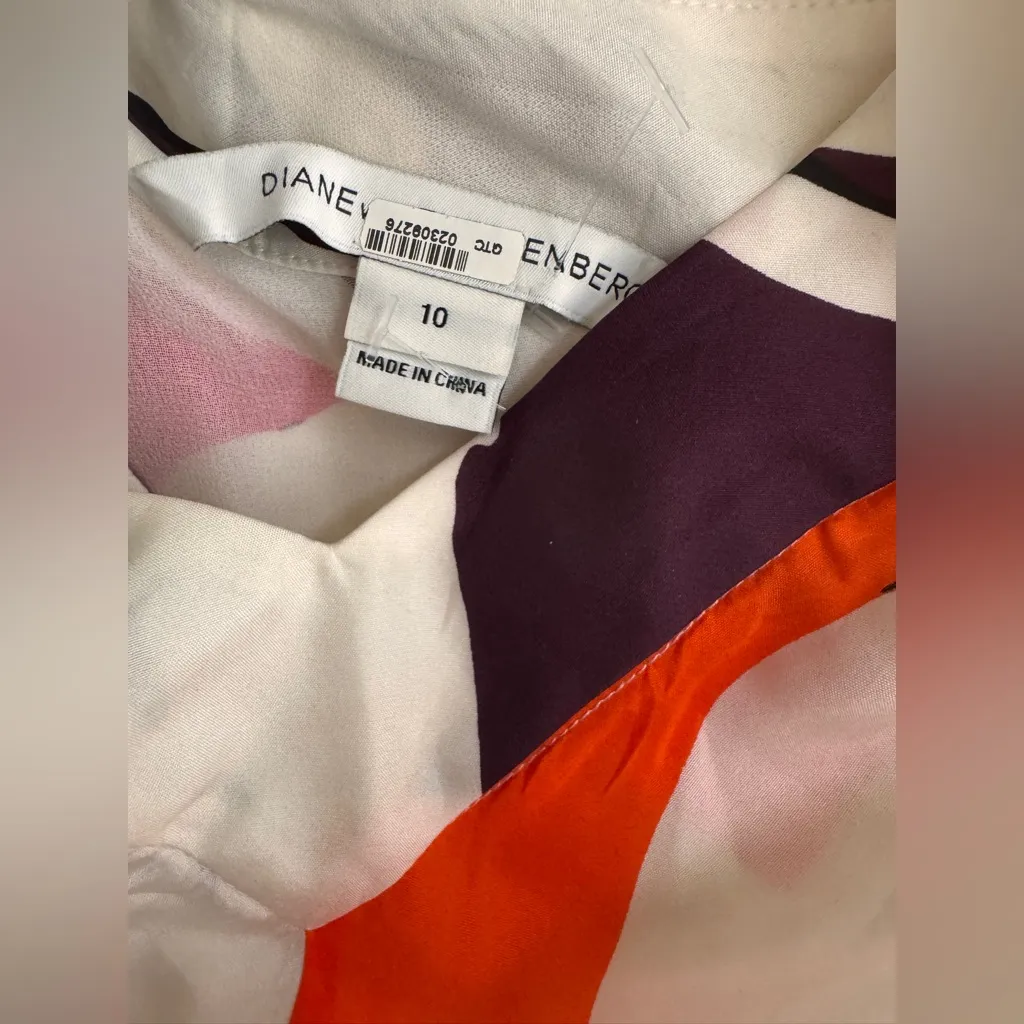 DIANE VON FURSTENBERG EDEN GARDEN FAB SILK DRESS GOWN Size 10 - Image 14