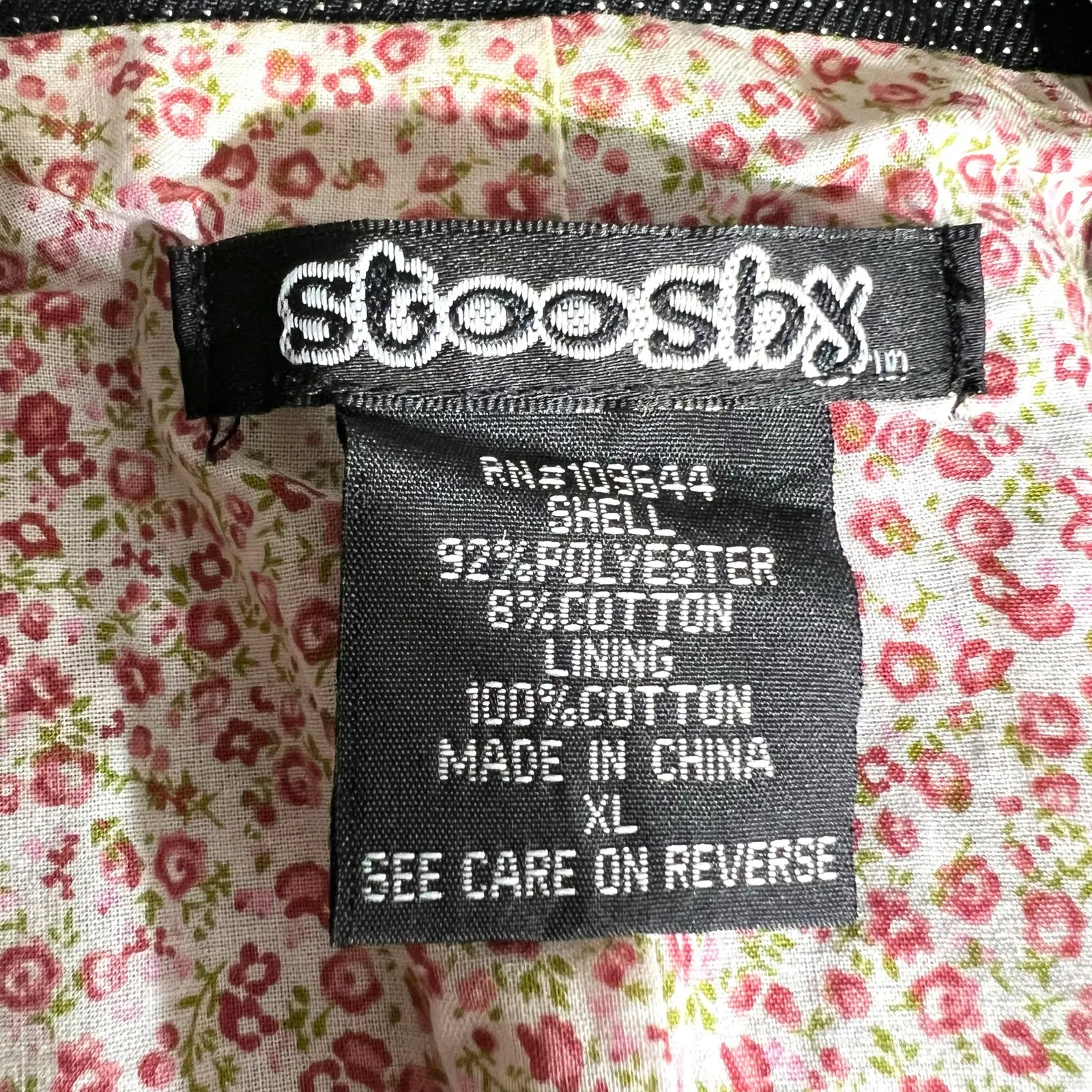 Y2K Stooshy Womens Blazer Suit Jacket Short Sleeve Tie Closure Polka Dot XL Black - Image 6