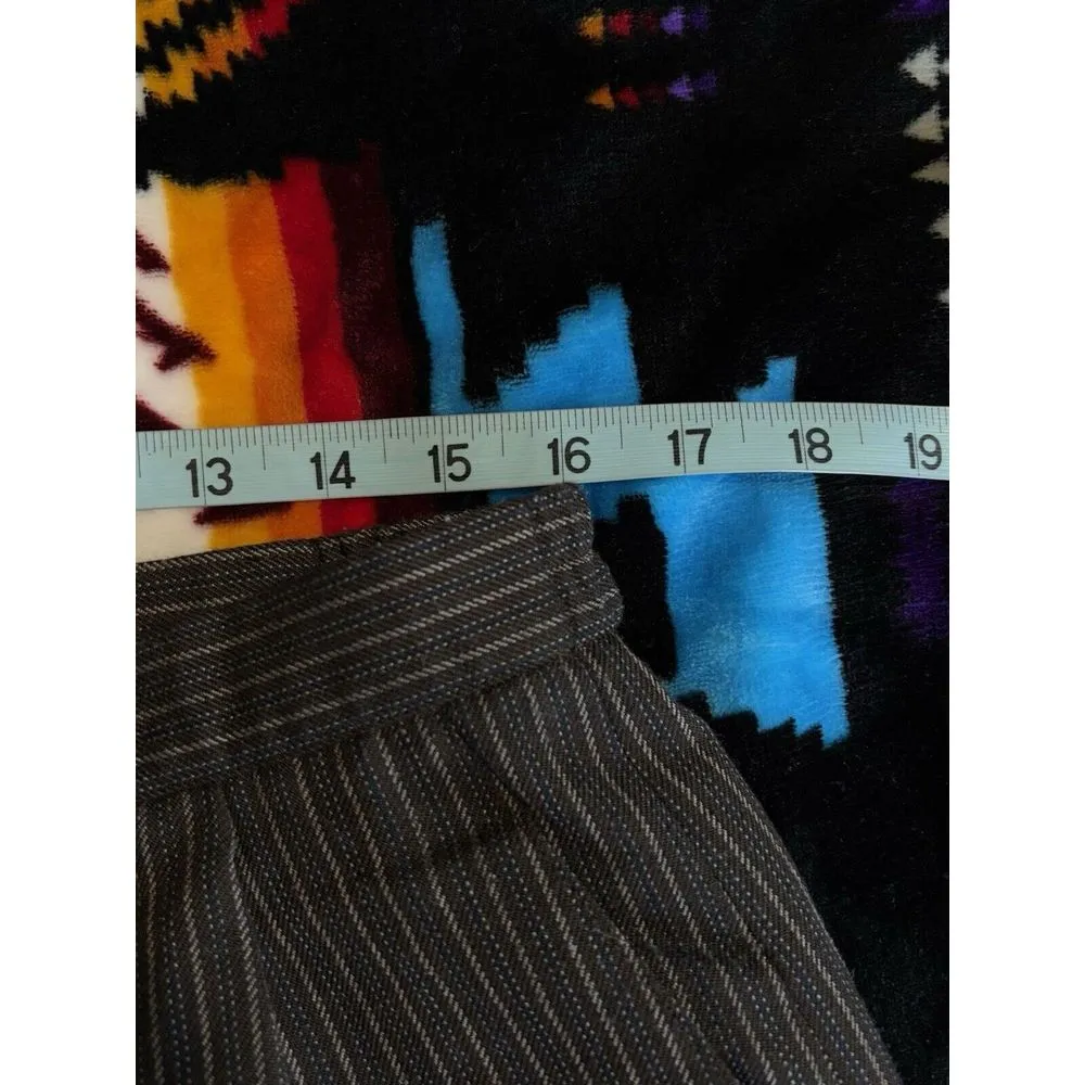 Laura Scott Brown/Black Striped Dress Pants High Rise Zip Pockets Size 18‎ - Image 5