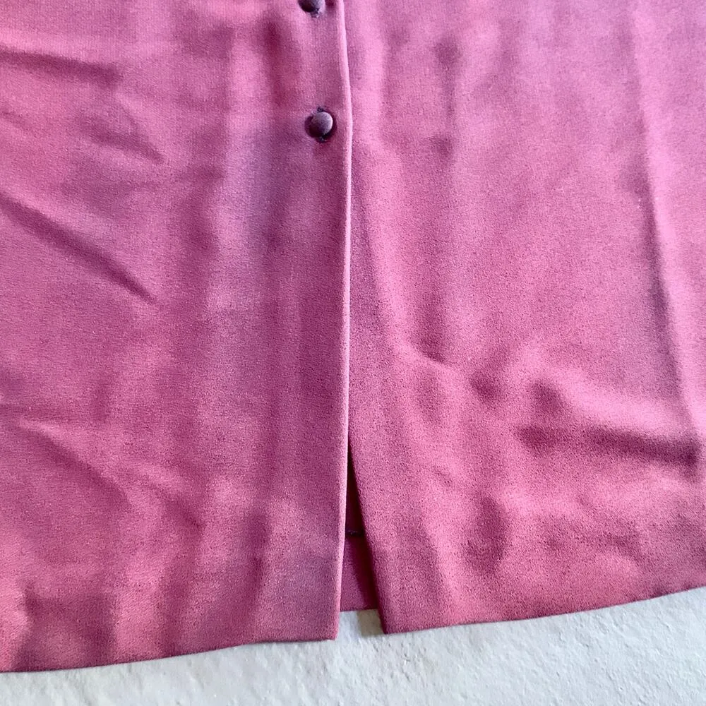 Vintage 1960s Richard Warren Wine Cocktail Dress Peter Pan Collar Size 6 Purple Size M - Image 4