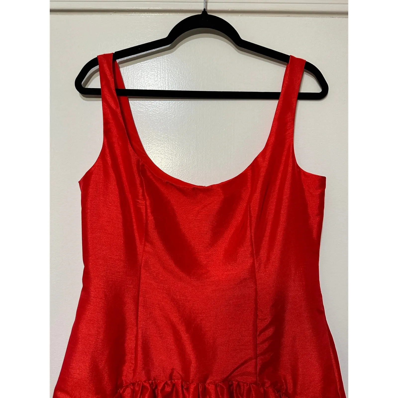 Hutch Lowry Sleeveless Drop Waist Bubble Hem Mini Dress Poppy Red Size 8 NWT - Image 3