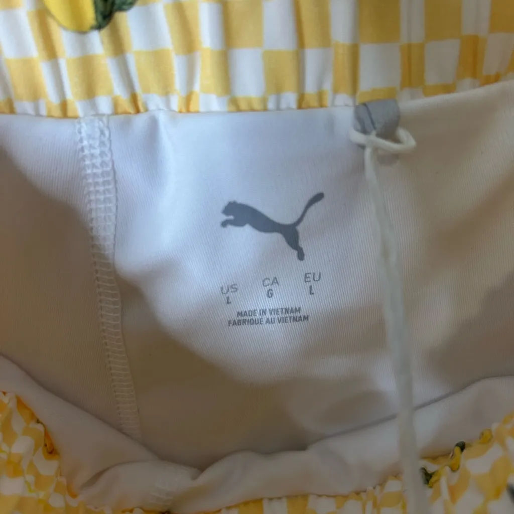 Puma NWT  Yellow Checkered Lemon Skort - Image 4