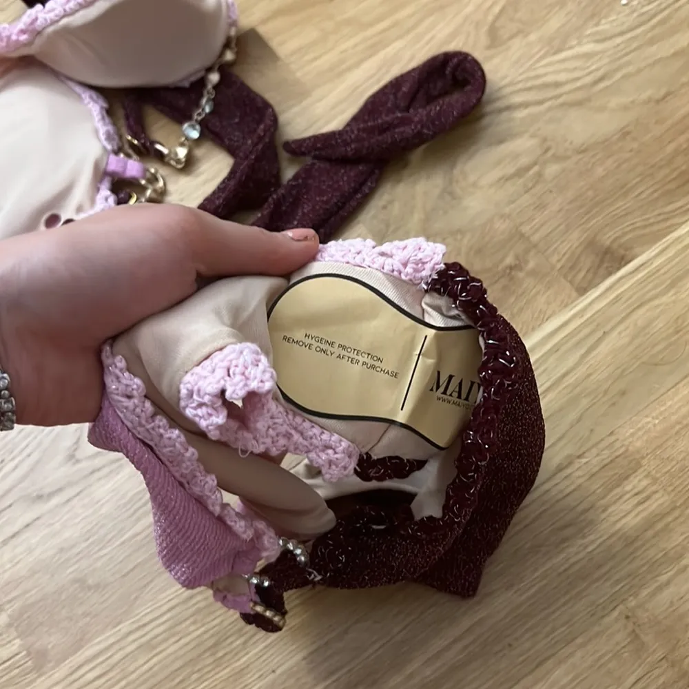 New Maiyo selene red and pink color block bikini Size XS - Image 8