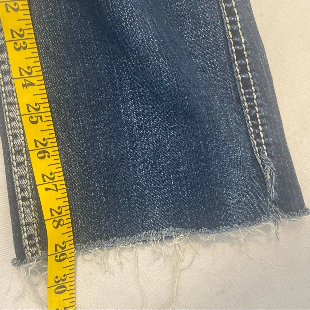 Silver Jeans Twisted Blue Jeans Bootcut Low Rise Med Wash Distressed Size 29 - Image 11