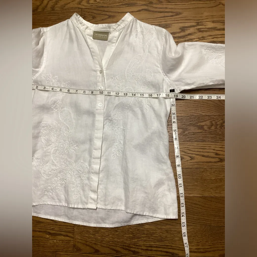 Liz Claiborne linen blouse. Size Medium - Image 7