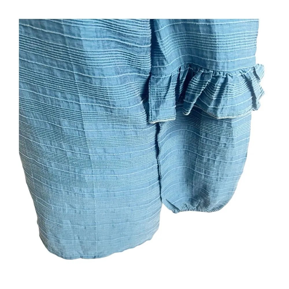 Revolve Tularosa Heather Dress Yale Blue Small Long Sleeve Cottage Boho - Image 6