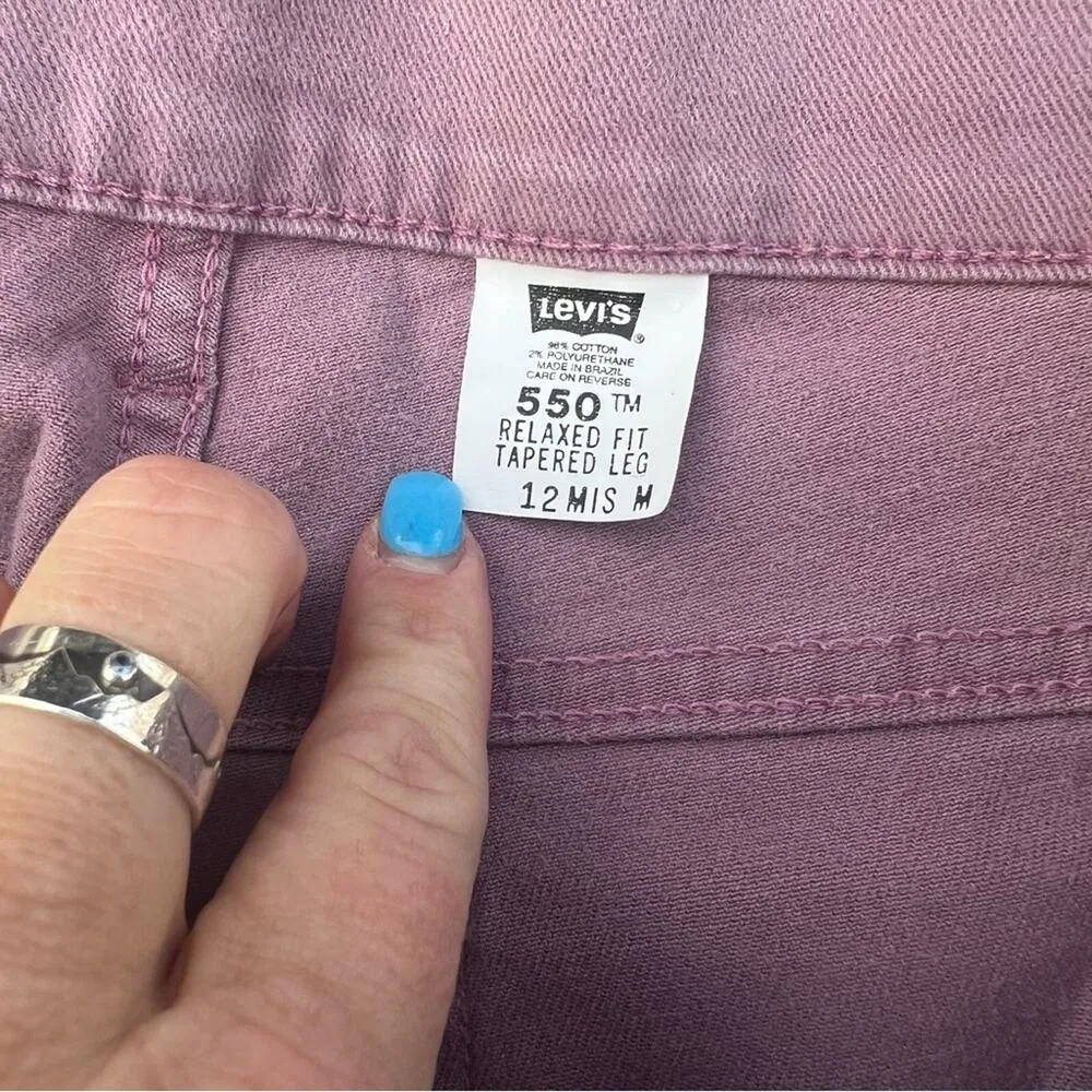 Vintage Levi’s 550 Ladies Dusty Pink Rose relaxed fit tapered leg jeans 12 Mis M - Image 8