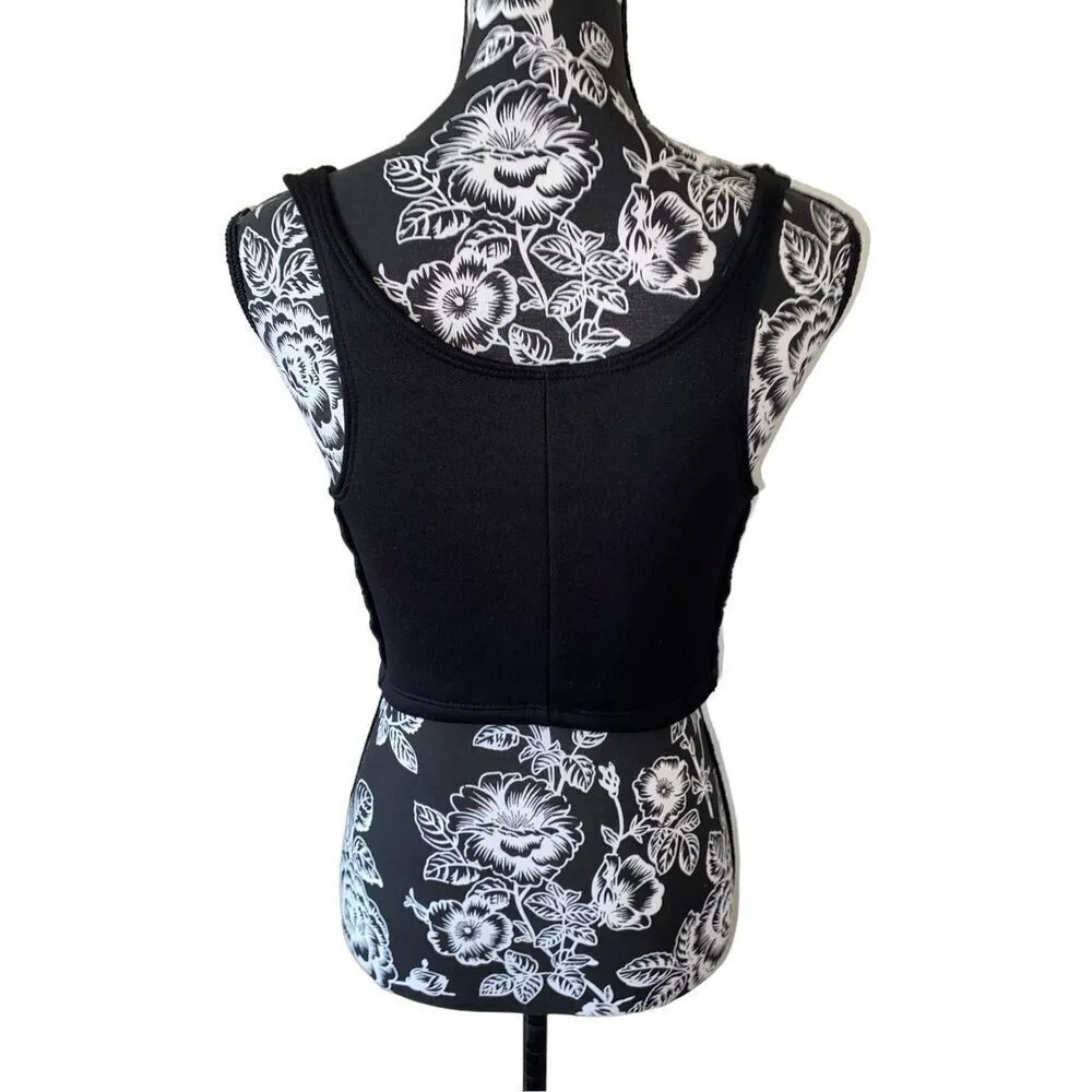 Five The Label Wide Strap Crop Top Tank Top Sexy Lounge Casual Everyday Black Size XS - Image 2