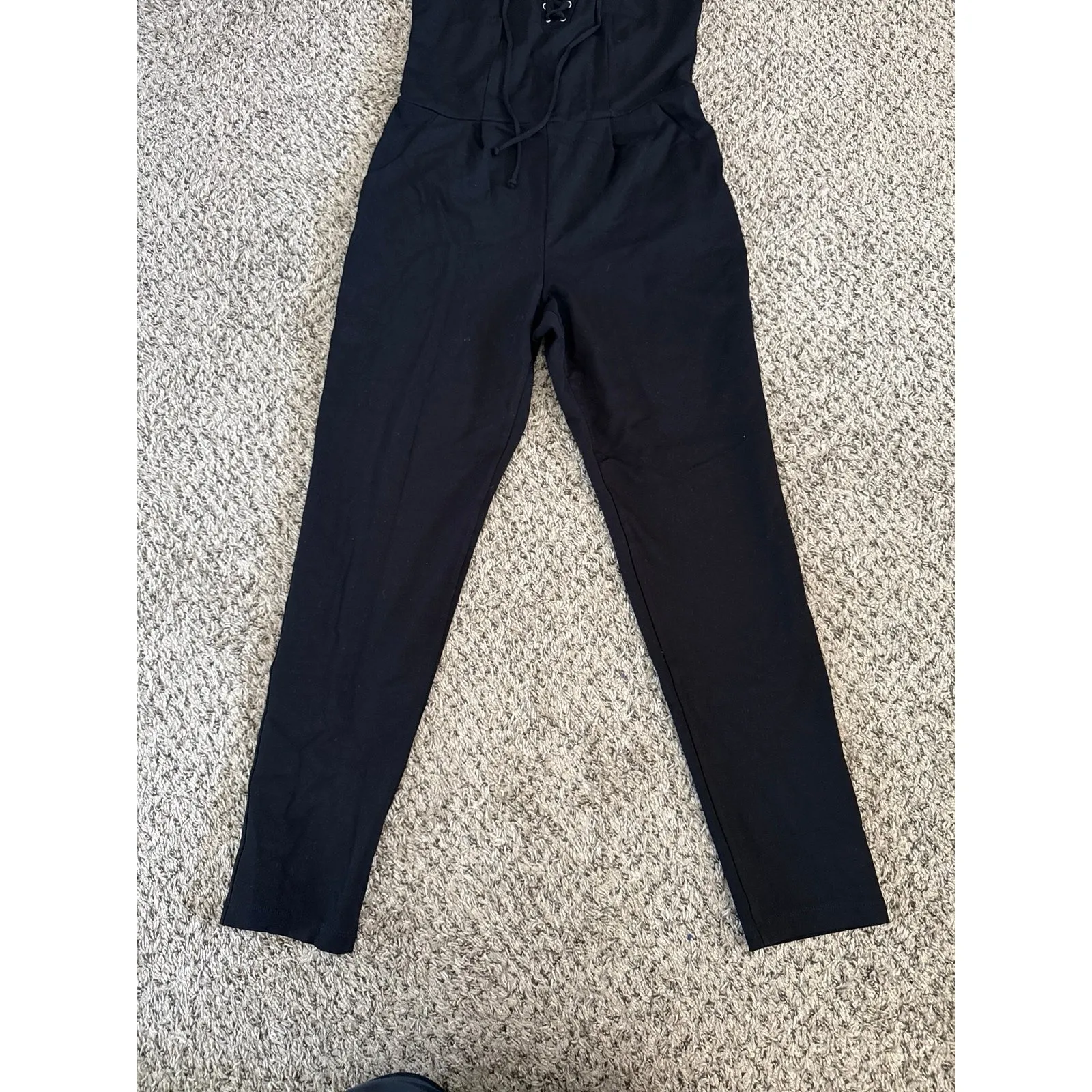 A.Byer Women's Black Sleeveless Pants Jumpsuit Size 11 - Image 3