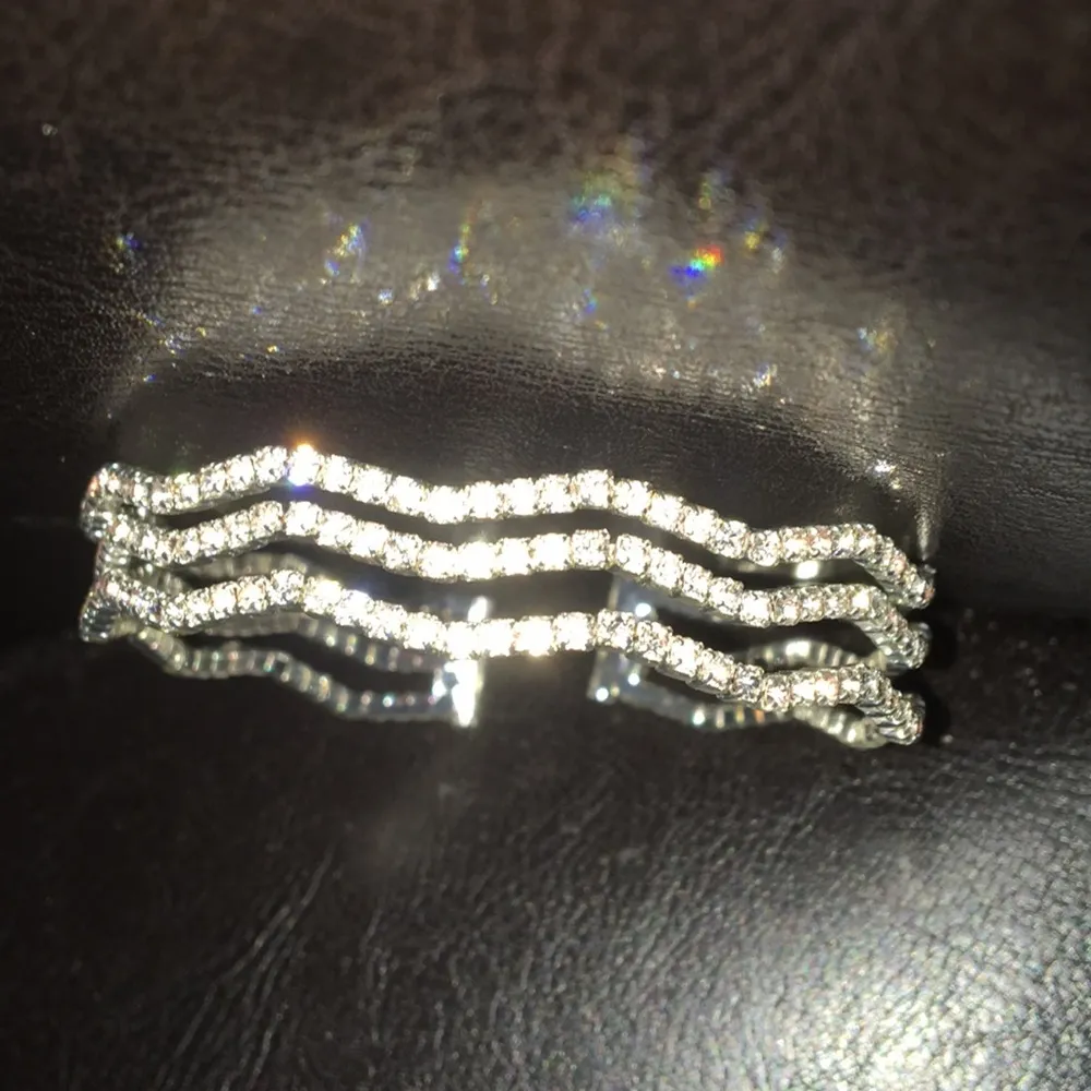 Badgley Mischka Flexible Zig Zag Pave bracelet - Image 2