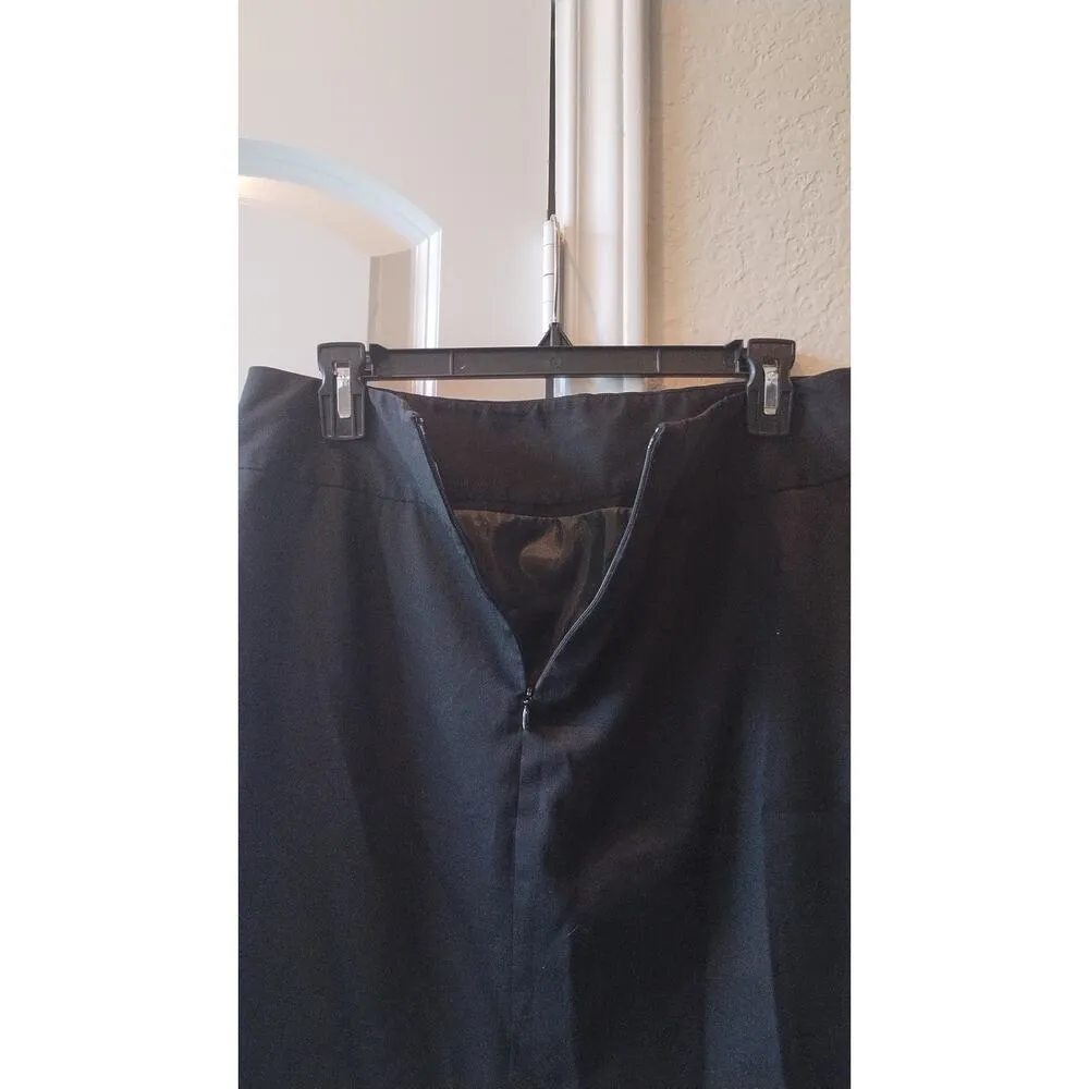 Ak Anne Klein 3 Pieces Pant/skirt/jackets stretch Formal modern Black Suit SZ 10 - Image 12