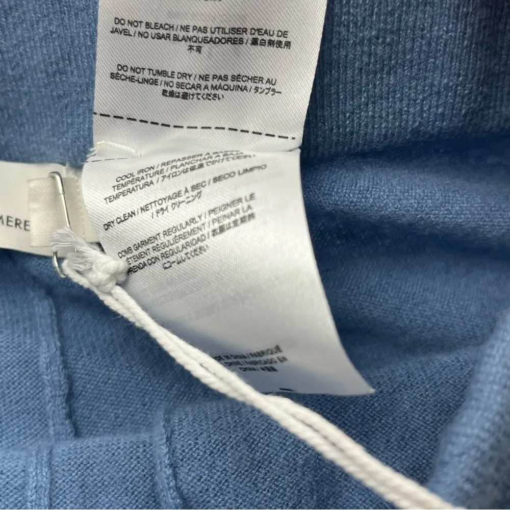 Arch4 Baby Goat Luxury 100% Cashmere Kingston Pant Ocean Blue Womens Size XS NEW - Image 7