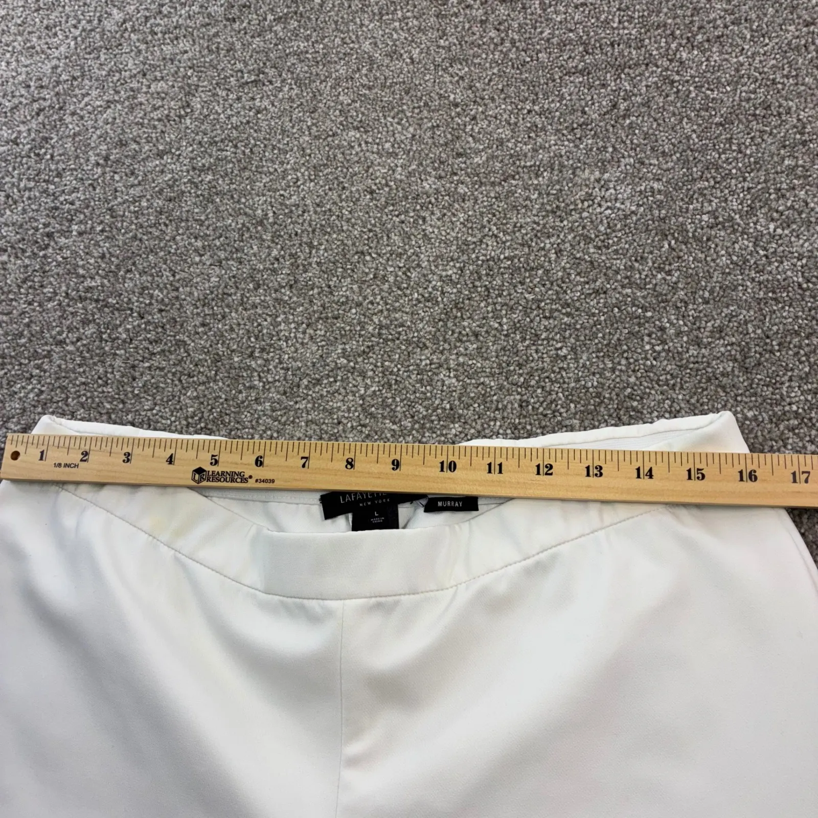 Lafayette 148 New York Murray Pants‎ Womens Size L White Elastic Waist Trousers Size L - Image 6