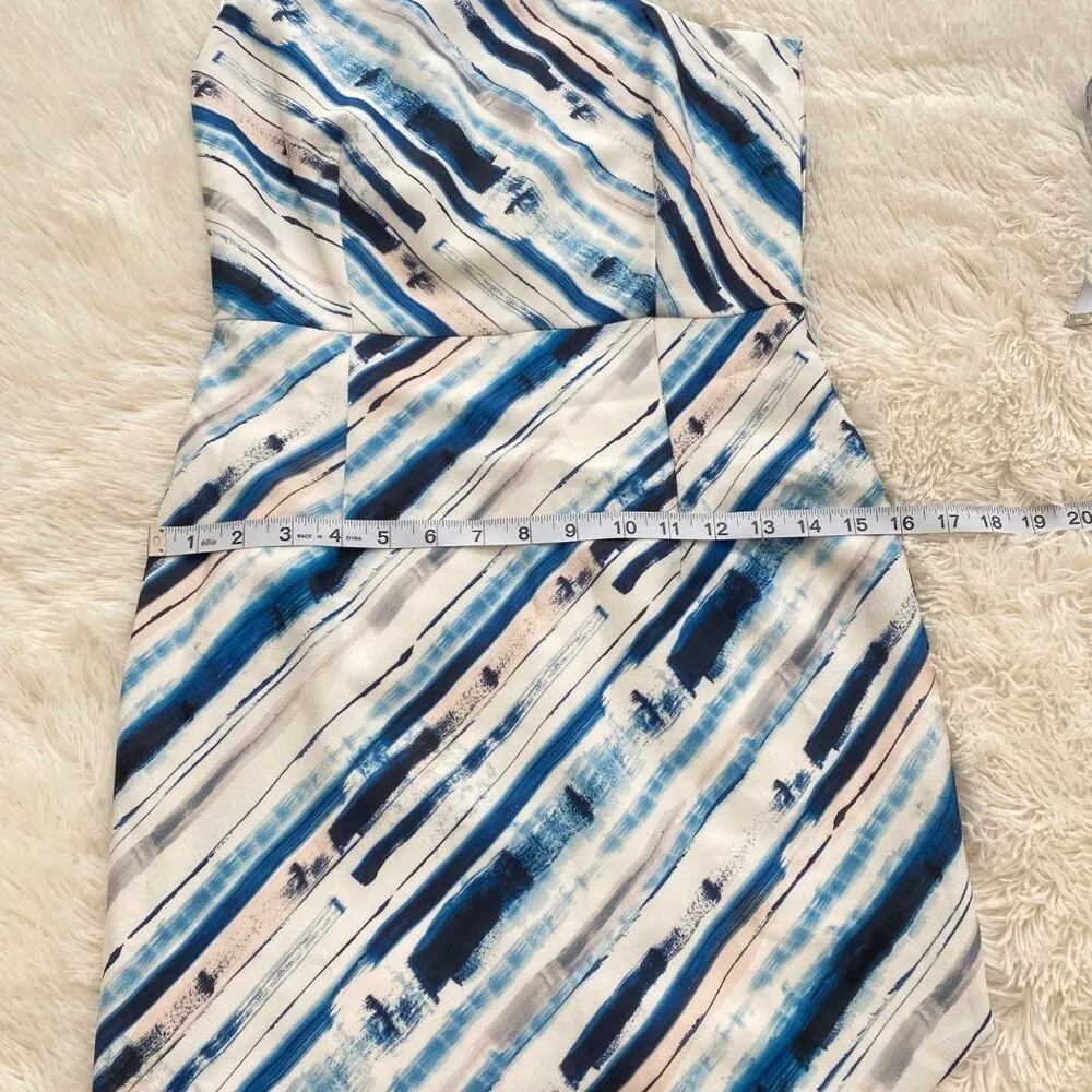 Faith in Love Multicolored Blue One Strap Asymmetrical Cocktail Dress Size 10 - Image 7