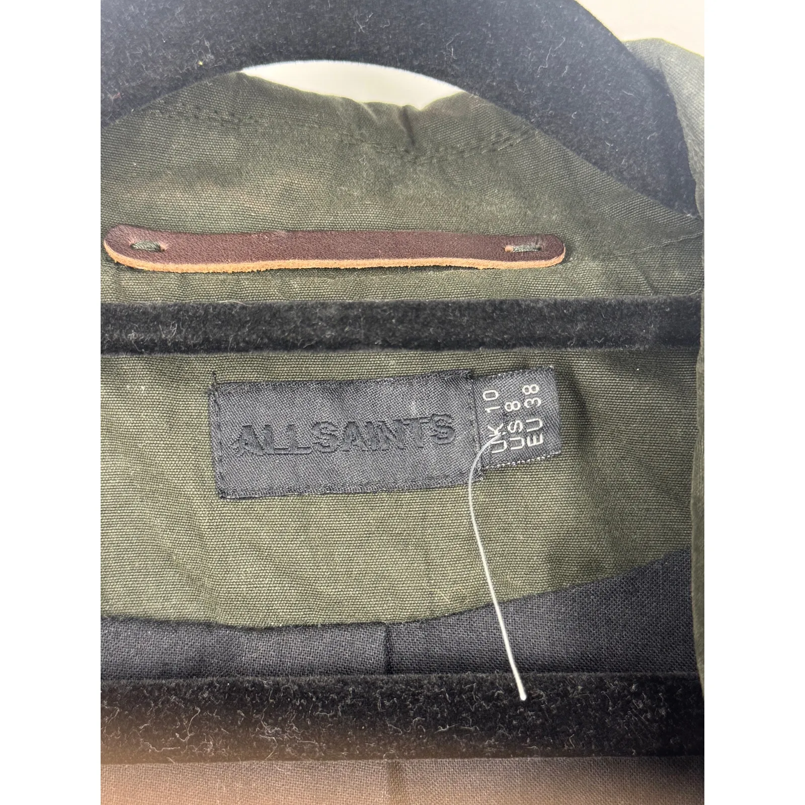 All Saints Green Heavy Weight Trench Coat Size 8 - Image 2