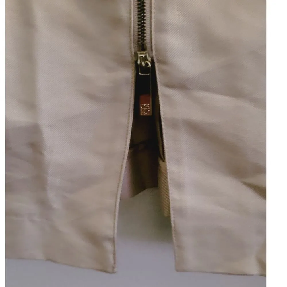 CH Carolina Herrera Zip Front Sleeveless Sheath Dress Cream *NO BELT - READ* - Image 5