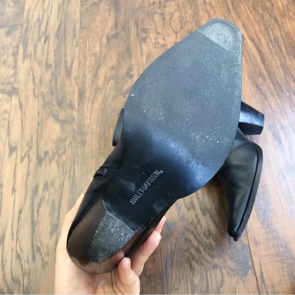 Harley-Davidson • Bette 3 strap boots heel ankle buckle pointed toe western moto - Image 12