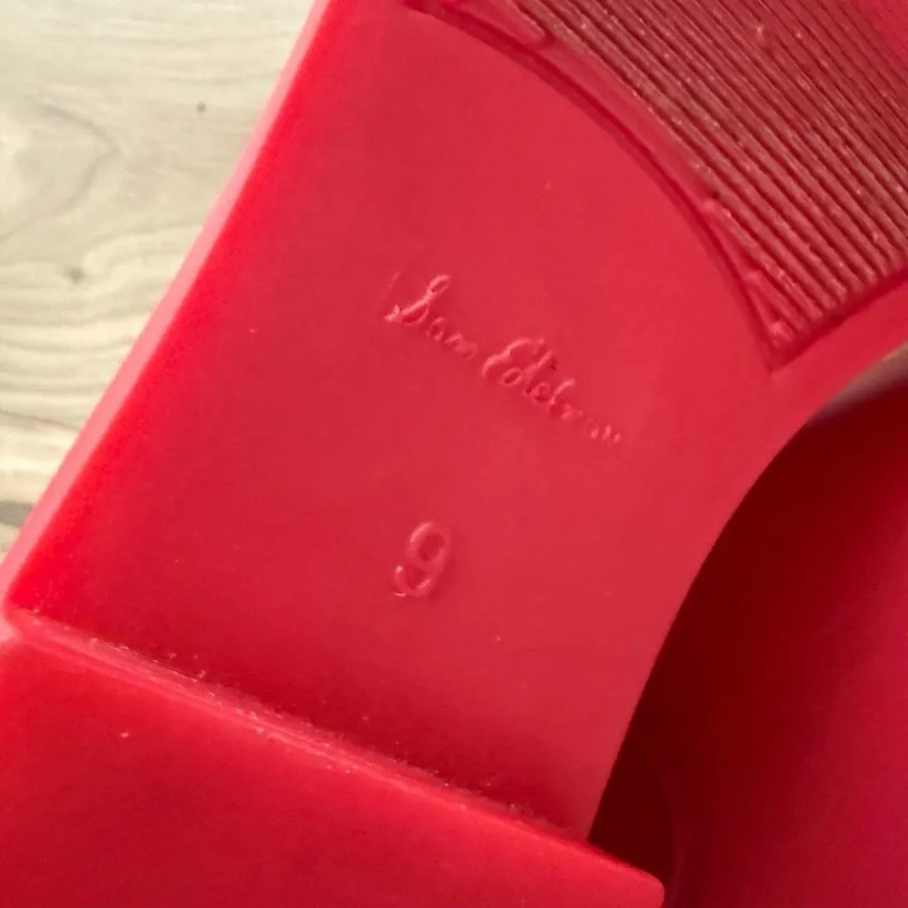 SAM EDELMAN | Tinsley Red Ankle Rain Chelsea Boots Booties Rubber | Size 9 - Image 4